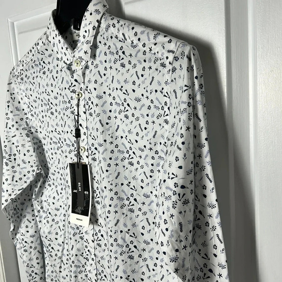 Jack & Jones,Men shirt Sm & Med,NWT,cotton 100,white & blue.BETTER COTTON ORG - Picture 7 of 13